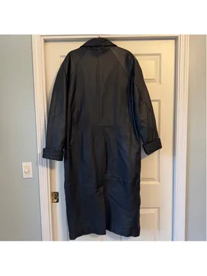 Vintage Women's G-III Leather Coat XL Black Full-Length Long Lined Insulated thumbnail 2