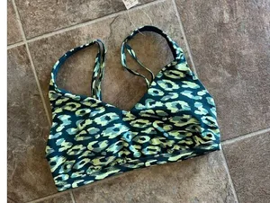 Offline By Aerie Goals Plunge Sports Bra Green Size Medium thumbnail 2