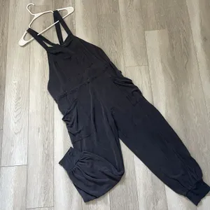 Free People Jumpsuit jump start baggy womens Gray (large) athleisure boho casual thumbnail 3
