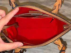 NWT Dooney & Bourke Siesta Key Celeste Satchel White Palm Leaf Bag Purse thumbnail 6