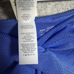 Aerie Large‎ High Cut Cheeky Swim Bikini Bottom Blue Summer NWT Bathing Suit thumbnail 5