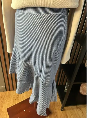 A new day asymmetric blue stripe skirt size 4 thumbnail 1