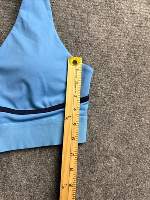 Fabletics Woman Large athletic Light Blue V-Neck Bralette with Supportive Band thumbnail 3