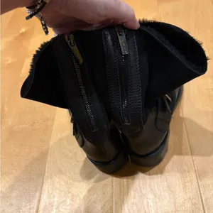 Aquatalia Leather Moto Boots black 7.5 thumbnail 4
