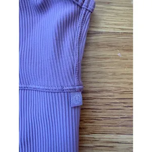 Lululemon Ebb to Street Tank Top Purple Ribbed High Neck Crop Tank thumbnail 2