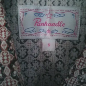 Panhandle S Western Pearl Snap Cowgirl Fitted Cotton Shirt in Pink Pattern thumbnail 11