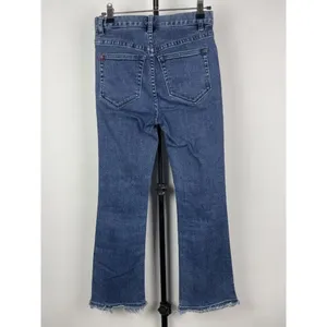 BDG Medium Blue Wash Exposed Button Fly Denim Crop Flare Jeans‎ Size 24 thumbnail 4