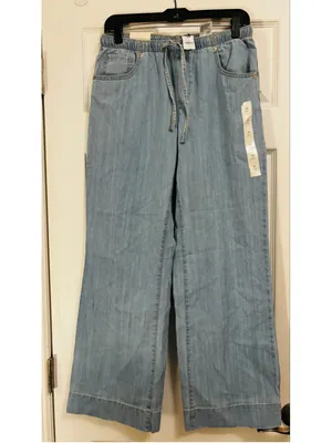 Banana Republic Wide Leg Jeans Size XS Light Blue thumbnail 2