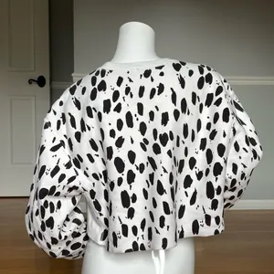 Champion Reverse Weave Dalmatian Print Cropped Sweatshirt Women’s Small S thumbnail 4