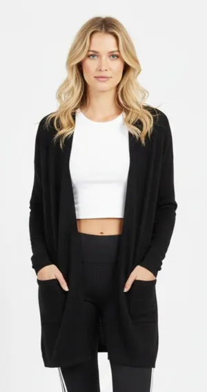 Gymshark Women's Black Knit Oversized Open Front Sweater M thumbnail 1