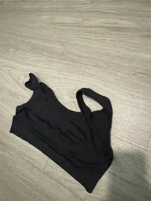 Black Women's Seamless Scoop Sports Bra - Unbranded thumbnail 2