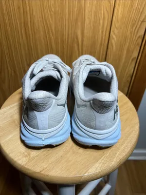 Hoka Women's Light Gray/White Cushioned Running Shoes thumbnail 2