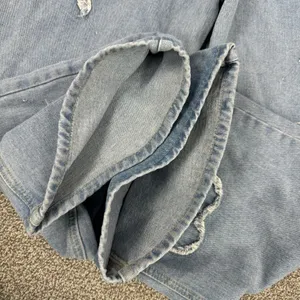 Q&J Jeans Patchwork Hearts Wide Leg High Rise‎ Jeans Large Boho Streetwear thumbnail 7