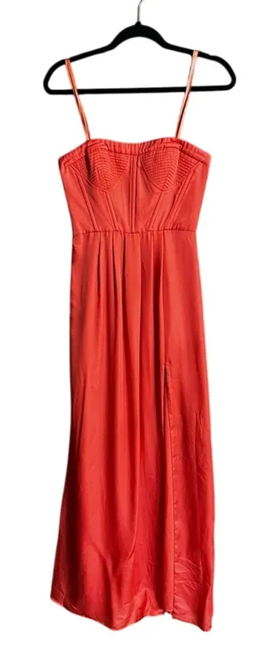 BCBGMaxazria Coral/Pink Strapless Maxi‎ Dress Size 4 thumbnail 1