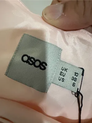 ASOS One-Shoulder Pink and Light Gray Cocktail Dress thumbnail 5
