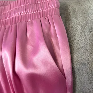 Cinq a Sept Pink Satin Adalie Pants‎ Womens M Cropped Drawstring Ankle Coquette thumbnail 8