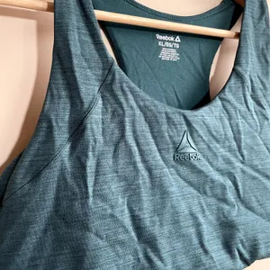 Reebok turquoise green racerback sports bra women's‎ size XL workout athleisure thumbnail 3