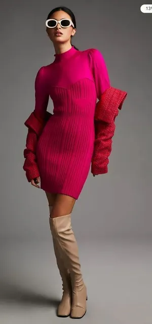 Anthropologie Turtleneck Sweater Dress thumbnail 1