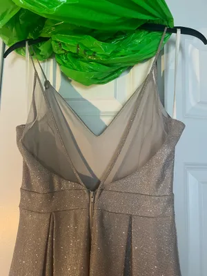 Windsor Champagne Sparkly Prom Dress thumbnail 3