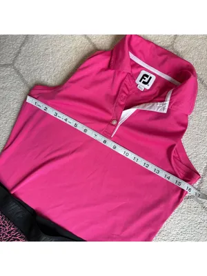 FootJoy Sleeveless Golf Polo Hot Pink Athletic Performance Shirt XS thumbnail 3
