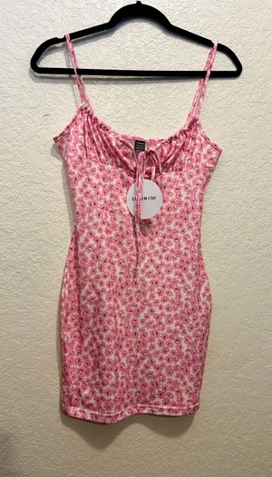 SheIn NWT - - Pink Floral Sundress - Size XS thumbnail 1