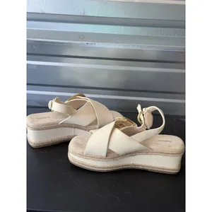 Sonoma Good for Life Gold Buckle Women 9‎ Platform Canvas Sandals U thumbnail 5