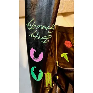 Wicked Glinda Alphaba Faux Leather Moto Jacket Size Small thumbnail 5