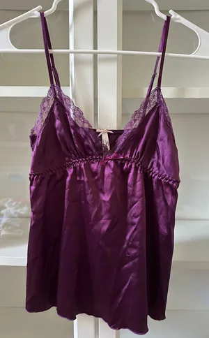 Vinatge Silk Tank Top Purple thumbnail 1