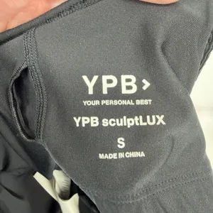 Abercrombie YPB sculptLUX Mini Workout Romper Black Strappy‎ Back Women's Size S thumbnail 3