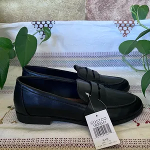 NEW Kensie Women’s Slip-On Gitty Dark Academia Penny Black Loafers, Size 7.5M thumbnail 5