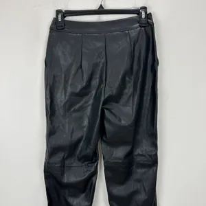 Lulus Open Minded Black Vegan Leather Pants High Waist Tapered Small NWT thumbnail 10