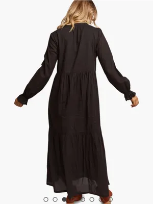 Able Jane Maxi Dress in black Size Large 100% cotton thumbnail 2