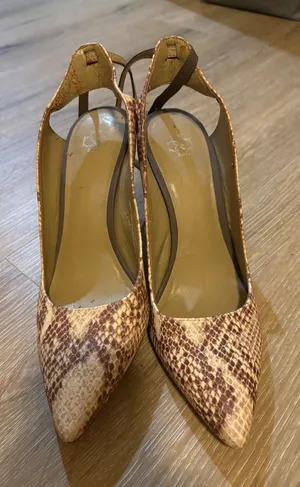 Snake Skin Heels Brown Size 8.5 thumbnail 1