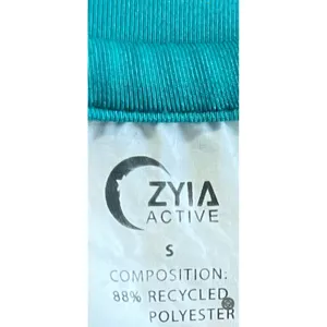 ZYIA ACTIVE Teal Chill Long Sleeve‎ T-Shirt Perforated Workout Top Size Small thumbnail 4