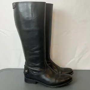 Frye Melissa Button Back Riding Boots Black Leather Knee High Equestrian Sz 7 thumbnail 11