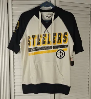 NWT NFL‎ Team Apparel G-III For Her Carl Banks Pittsburgh Steelers Hoodie Medium thumbnail 1