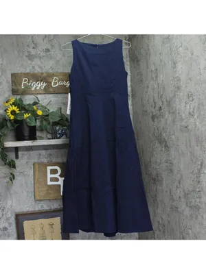 NWT Aqua Womens Paneled V-Neck Midi Dress IDL9634 Navy Blue S thumbnail 3