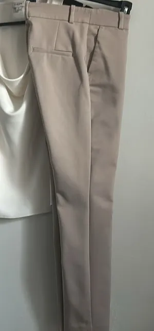 H & M Ladies All Occasion Ankle Dress Trouser Pants in Beige Color Tone thumbnail 1