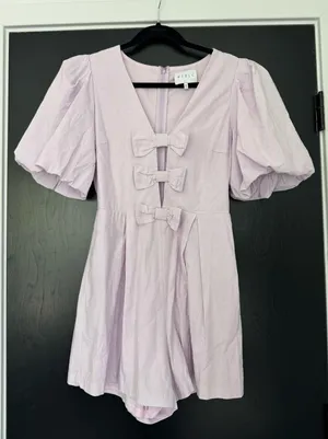 Light Purple Bow Romper Size M thumbnail 1