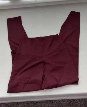 maroon aerie leggings  thumbnail 1