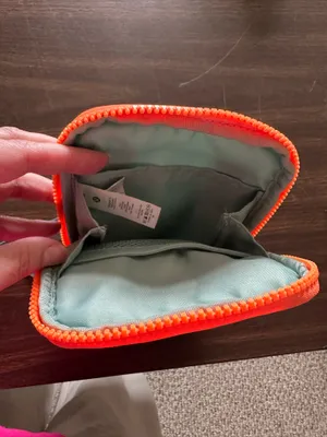 Lululemon Crossbody Bag Sage Green, Gray and Orange Zip Adjustable Strap thumbnail 7