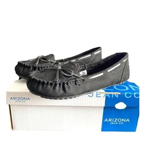 Arizona Jean Co Memory Foam Black Moccasin Slippers Shoes Women's Size 9.5M‎ thumbnail 4