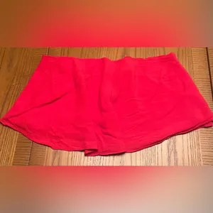 Free People Gia Red Crepe‎ Strapless Flounce Top & Wide Leg Pants Set Size Small thumbnail 13