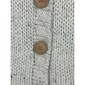 Abercrombie & Fitch Lambswool Chunky Knit Cardigan Sweater Cream VTG Y2K READ thumbnail 3