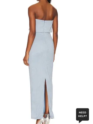 NWT Rumer Tucker Maxi Dress Blue Small thumbnail 2