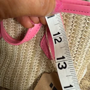 Pink and Cream Woven Mini Bag thumbnail 3