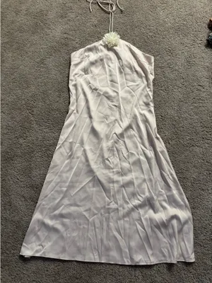 Local Boutique Silk Dress White Size L thumbnail 1
