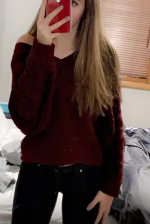 American Eagle Burgundy Sweater thumbnail 5