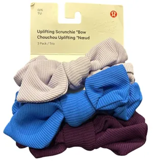 Lululemon pack of 3 Uplifting Scrunchie Bow Chouchou Uplifting Noeud thumbnail 1