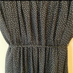 EMMA & MICHELE Black & White Polka Dot sleeveless above knee dress Size 8P retro thumbnail 3